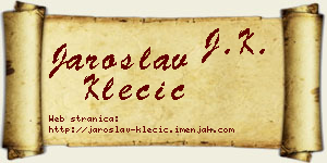 Jaroslav Klecić vizit kartica